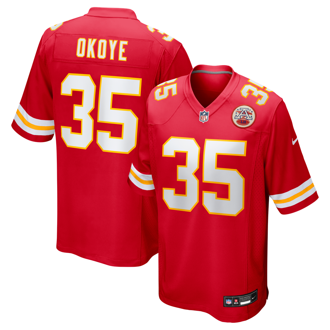 Christian Okoye Kansas City Chiefs Game Jersey - Red