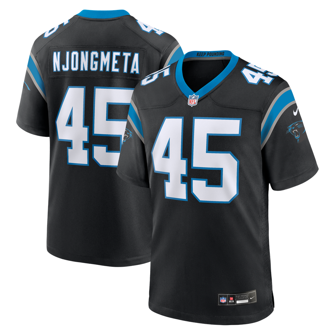 Maema Njongmeta Carolina Panthers Game Jersey - Black