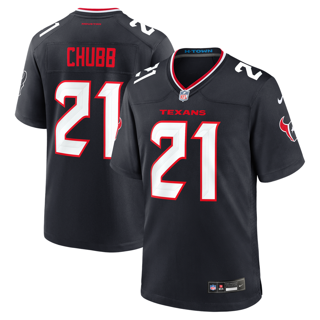 Nick Chubb Houston Texans Game Jersey - Navy