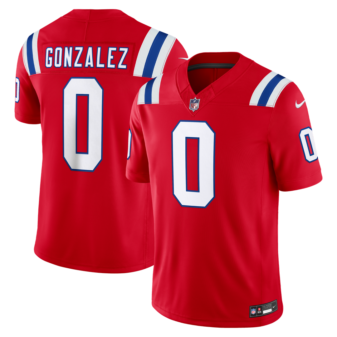 Christian Gonzalez New England Patriots Vapor F.U.S.E. Stitched Limited Jersey - Navy