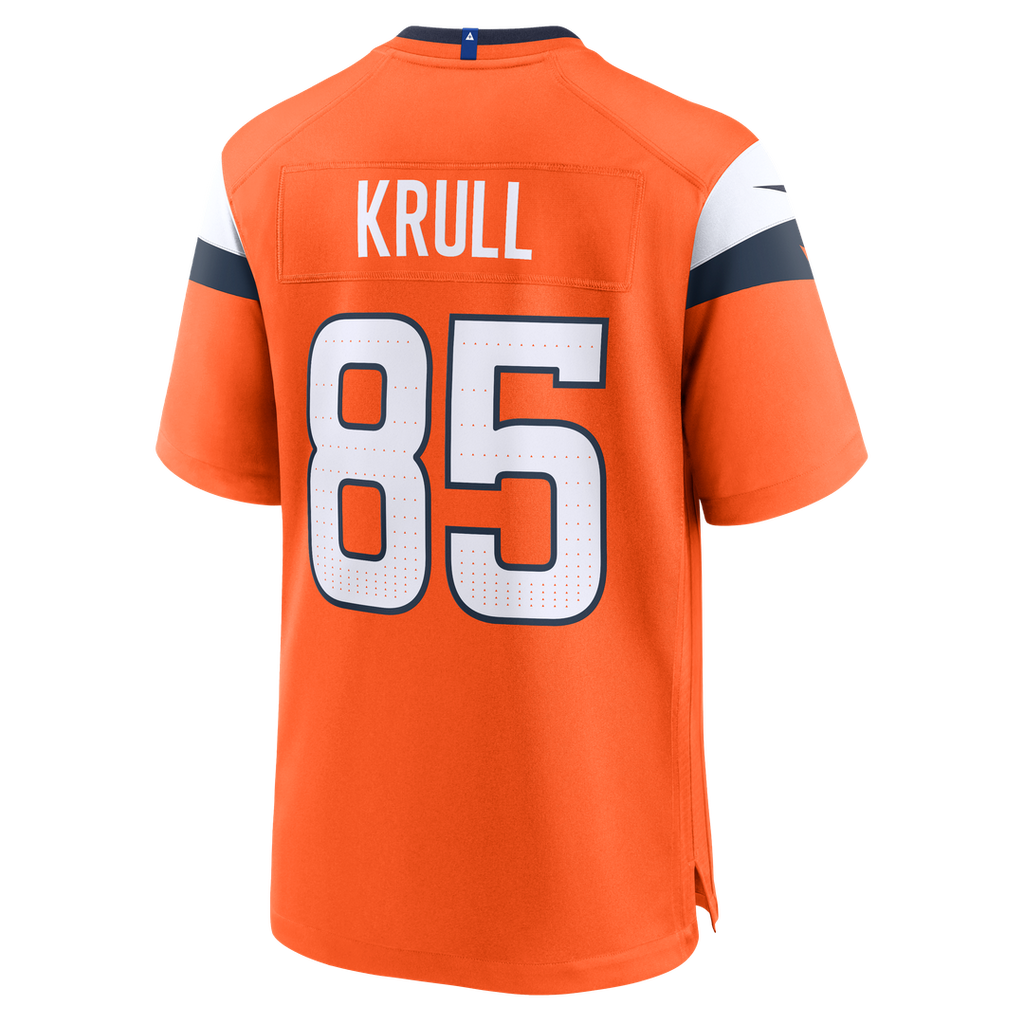 Lucas Krull Denver Broncos Game Jersey - Orange