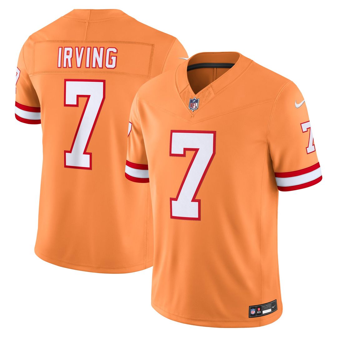Bucky Irving Tampa Bay Buccaneers Alternate Vapor F.U.S.E. Stitched Limited Jersey - Creamsicle