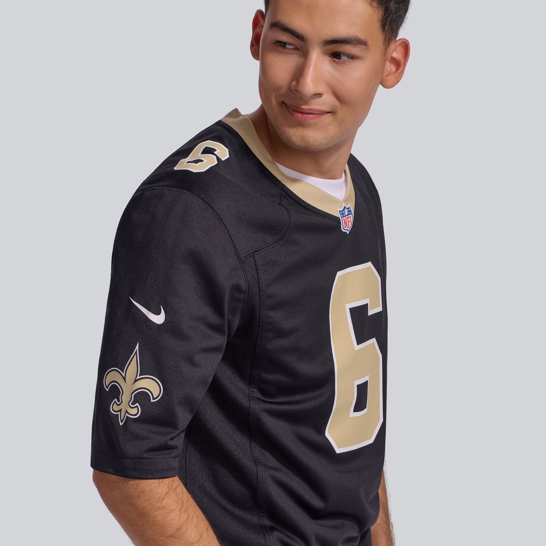 Tyler Shough New Orleans Saints Game Jersey - Black