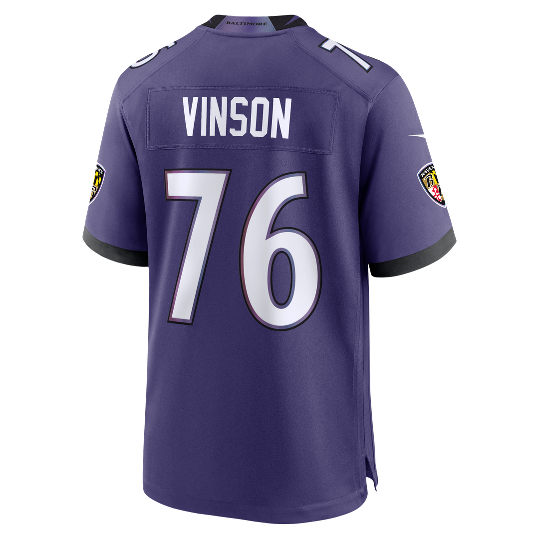 Carson Vinson Baltimore Ravens Game Jersey - Purple