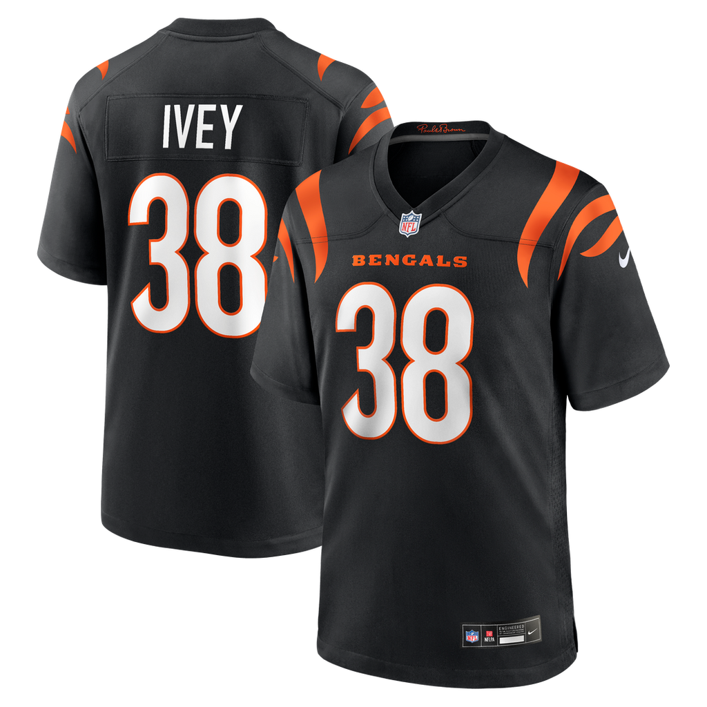 DJ Ivey Cincinnati Bengals Game Jersey - Black