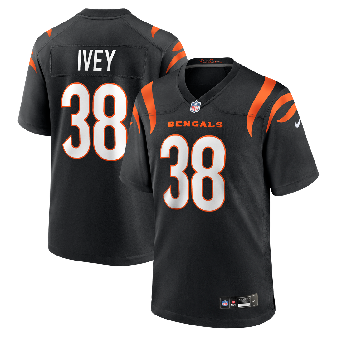 DJ Ivey Cincinnati Bengals Game Jersey - Black
