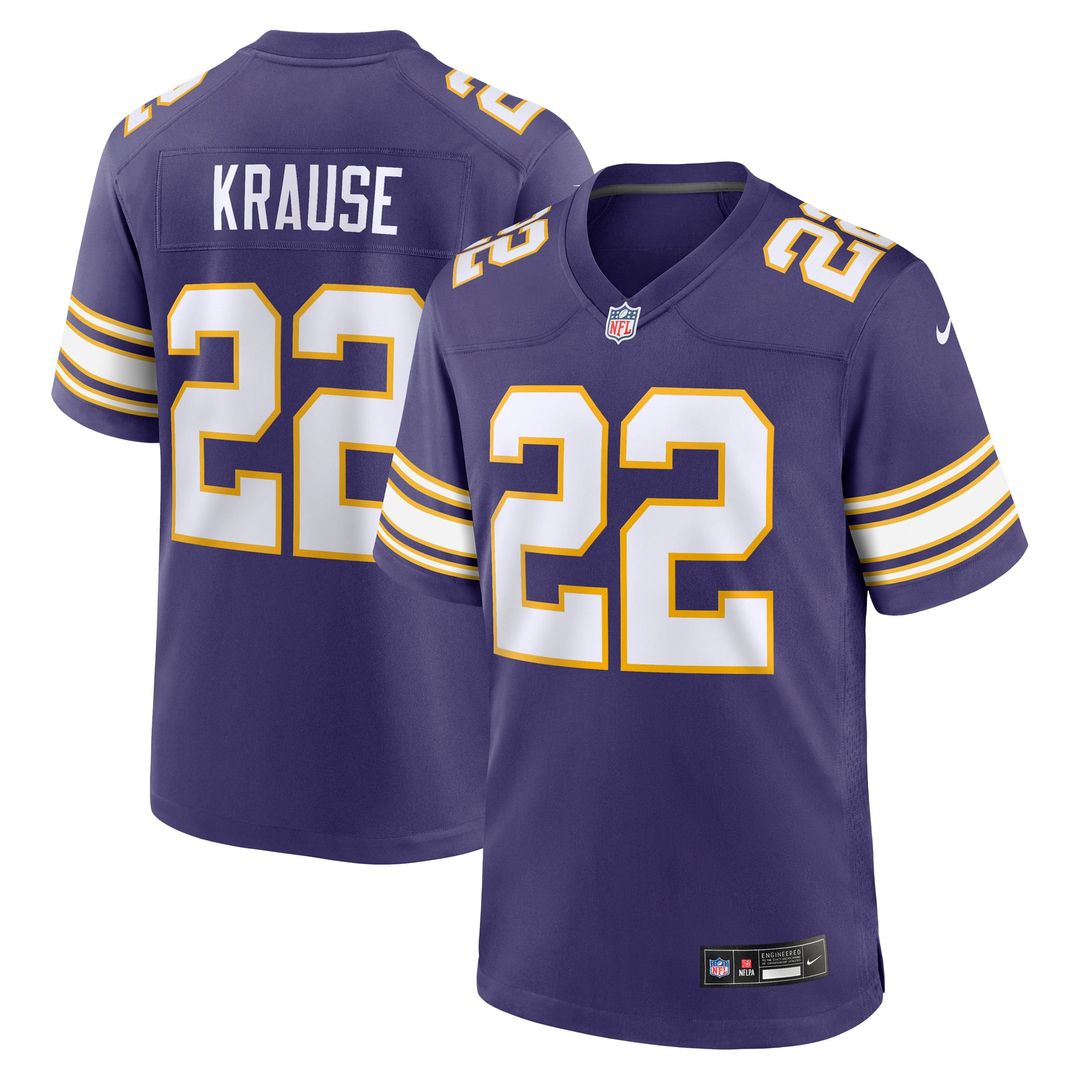 Paul Krause Minnesota Vikings Alternate Game Jersey - Purple