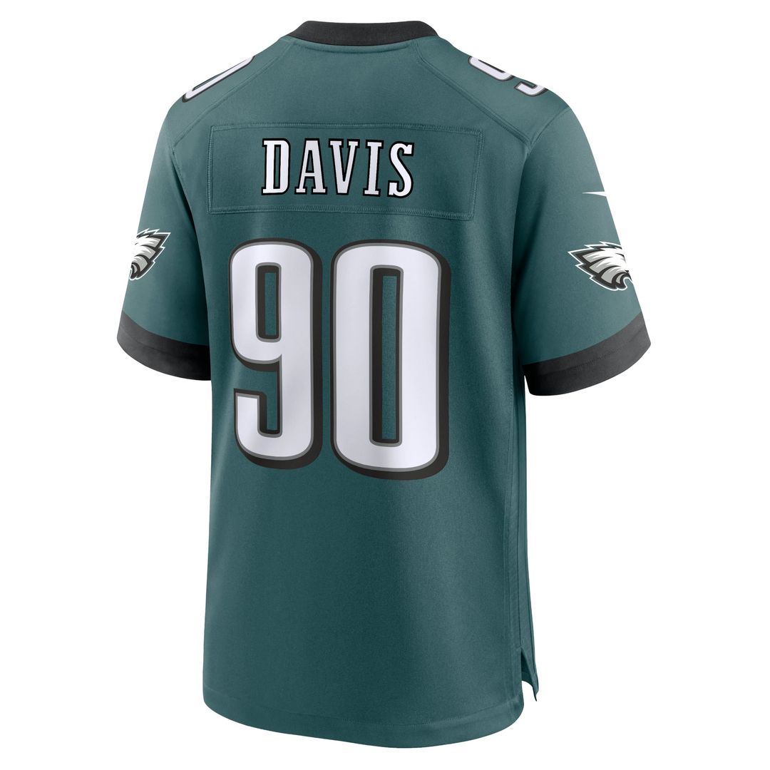 Jordan Davis Philadelphia Eagles Game Jersey - Midnight Green