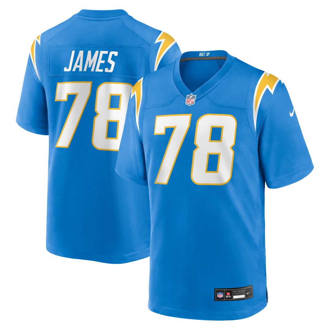 Andre James Los Angeles Chargers Game Jersey - Powder Blue