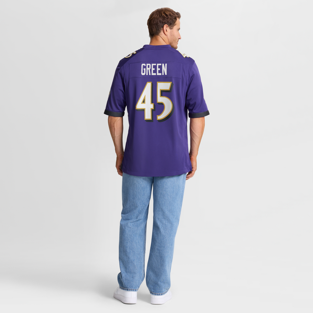 Mike Green Baltimore Ravens Game Jersey - Purple