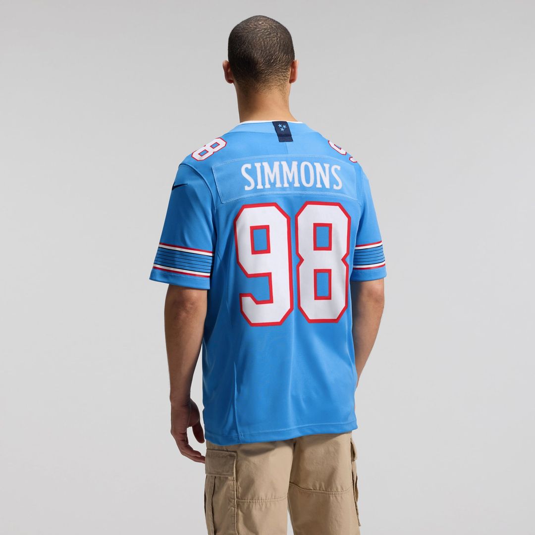 Jeffery Simmons Tennessee Titans Vapor F.U.S.E. Stitched Limited Jersey - Light Blue