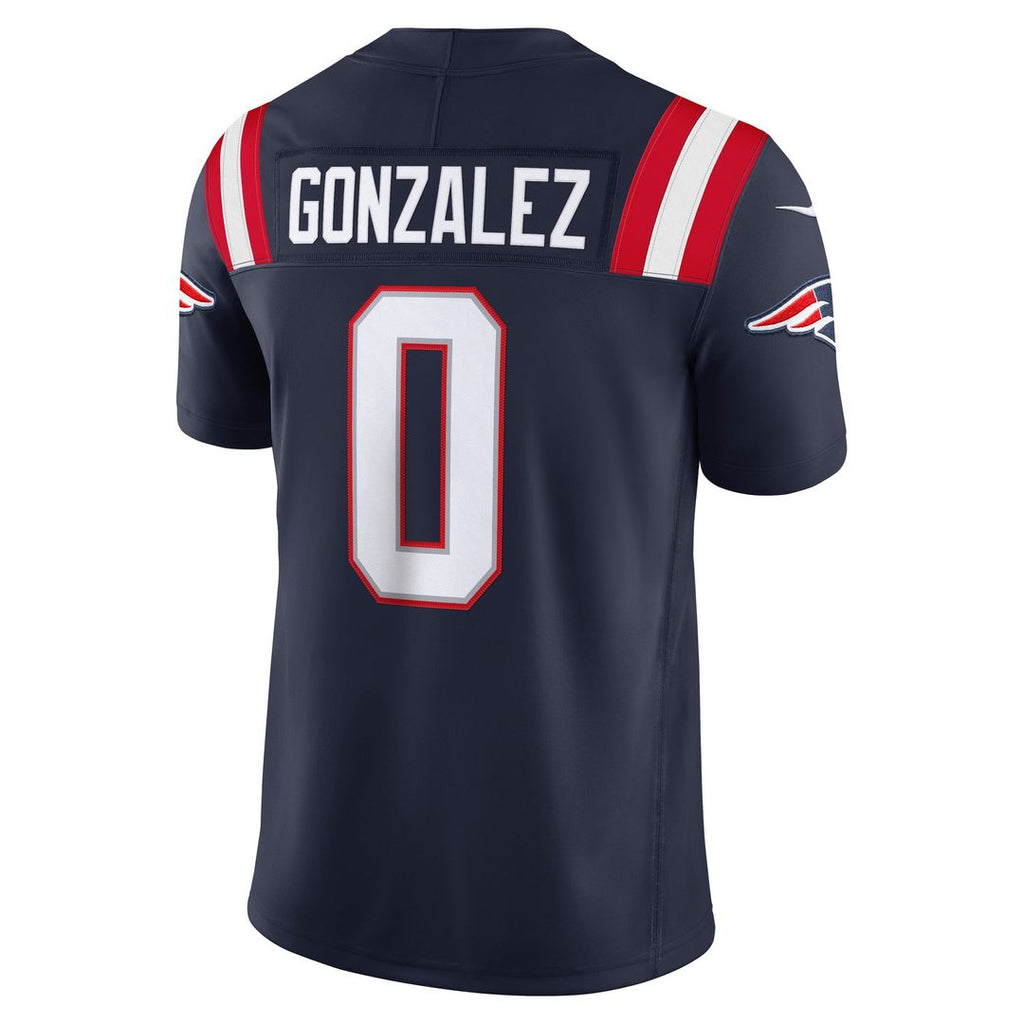 Christian Gonzalez New England Patriots Vapor F.U.S.E. Stitched Limited Jersey - Navy
