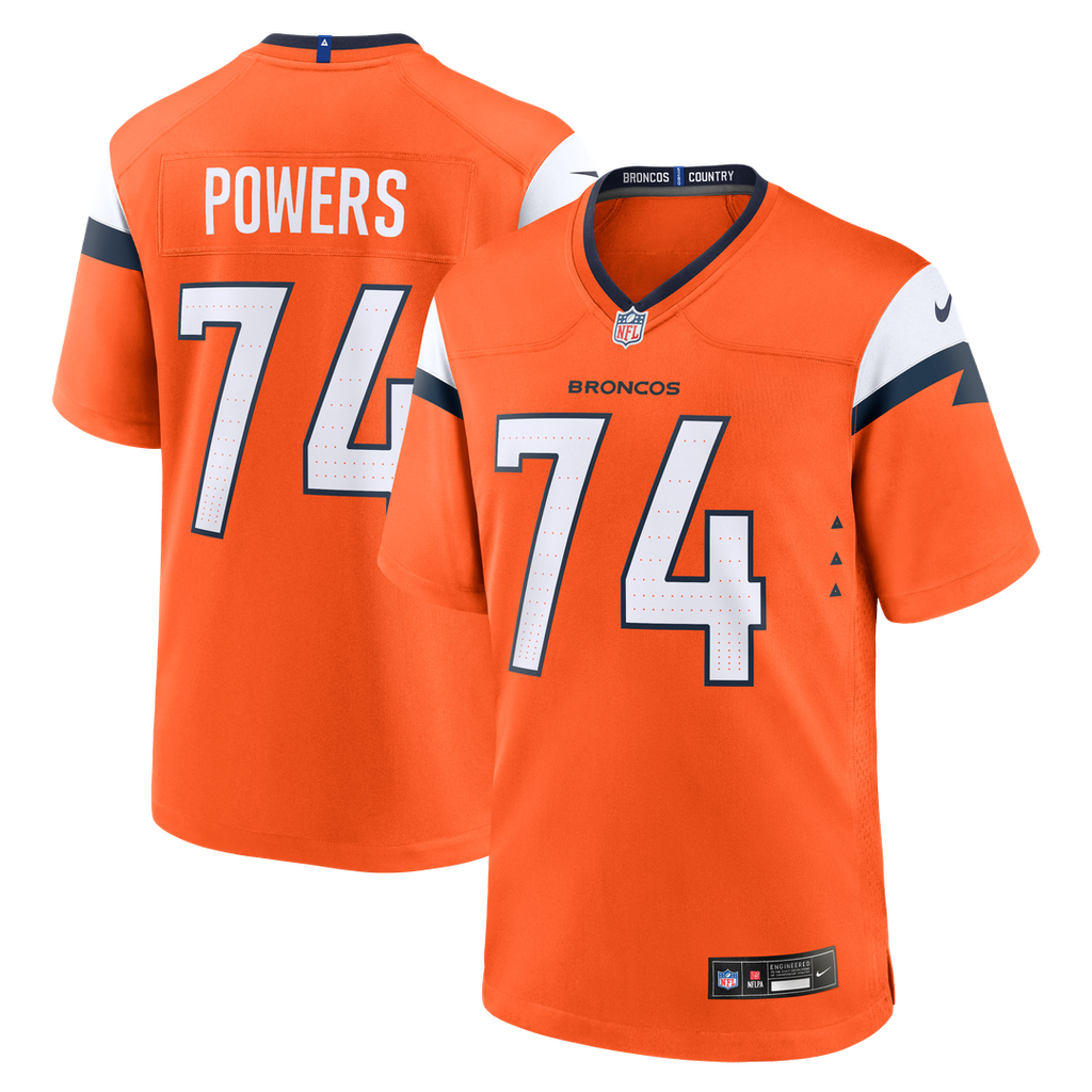 Ben Powers Denver Broncos Game Jersey - Orange