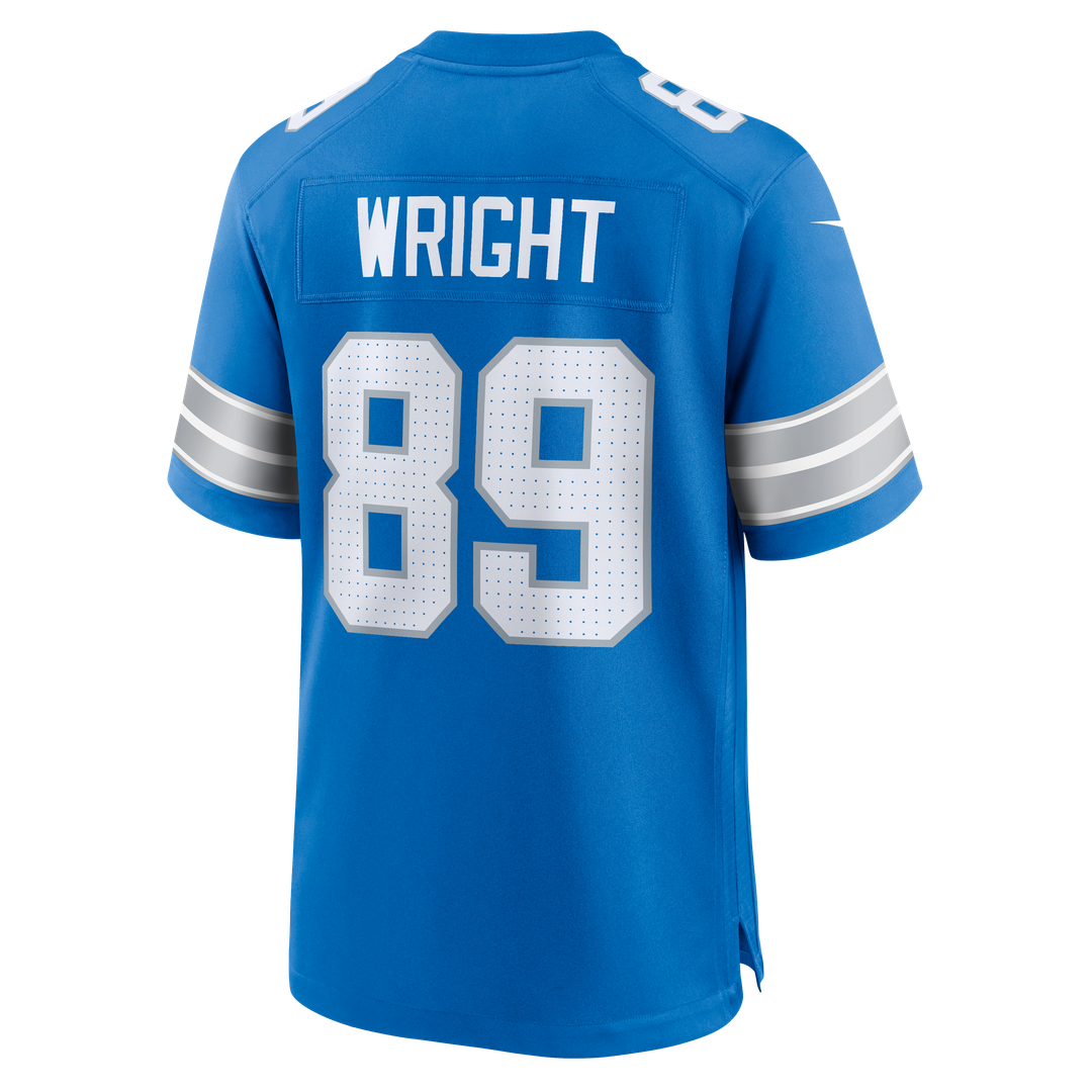 Brock Wright Detroit Lions Game Jersey - Blue