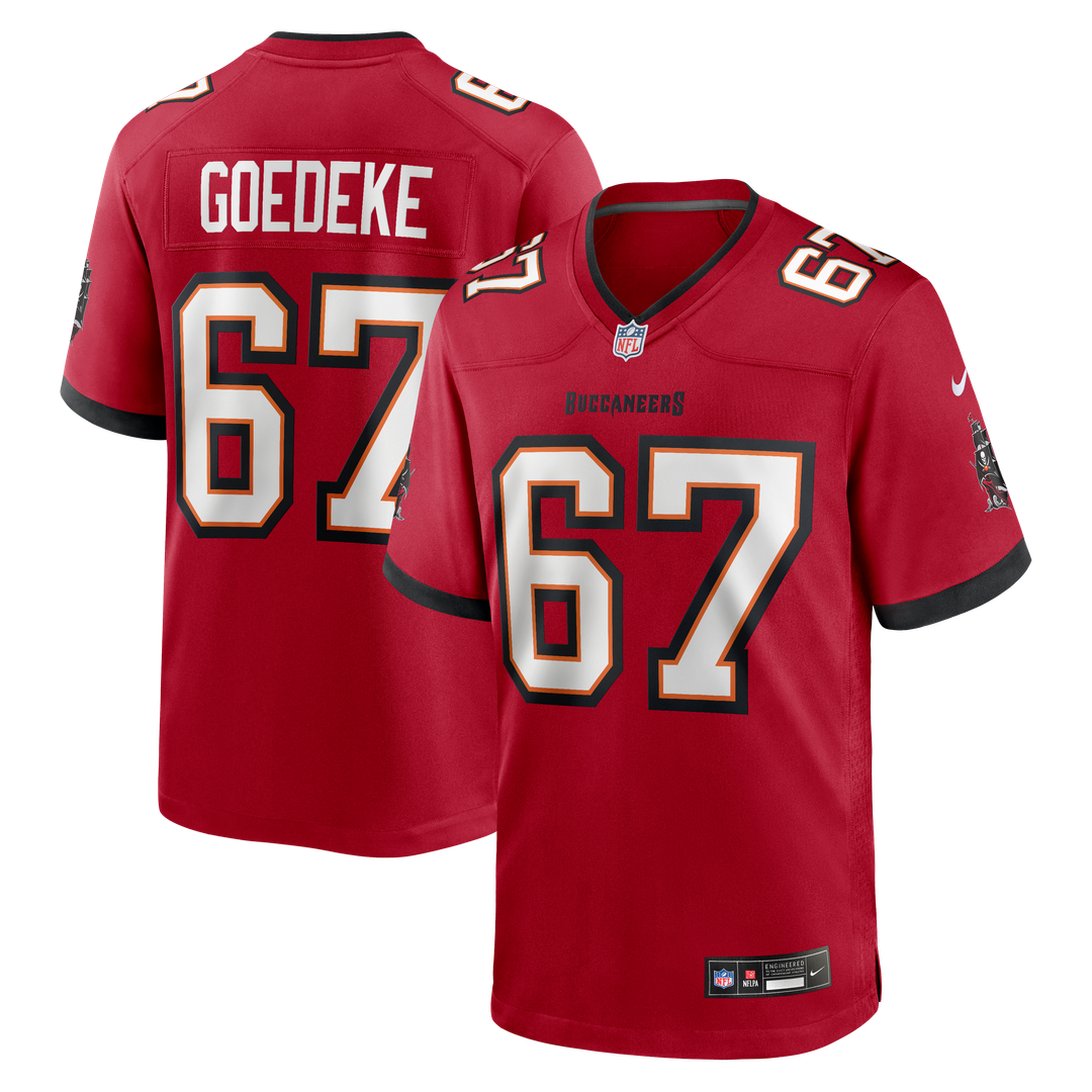 Luke Goedeke Tampa Bay Buccaneers Game Jersey - Red