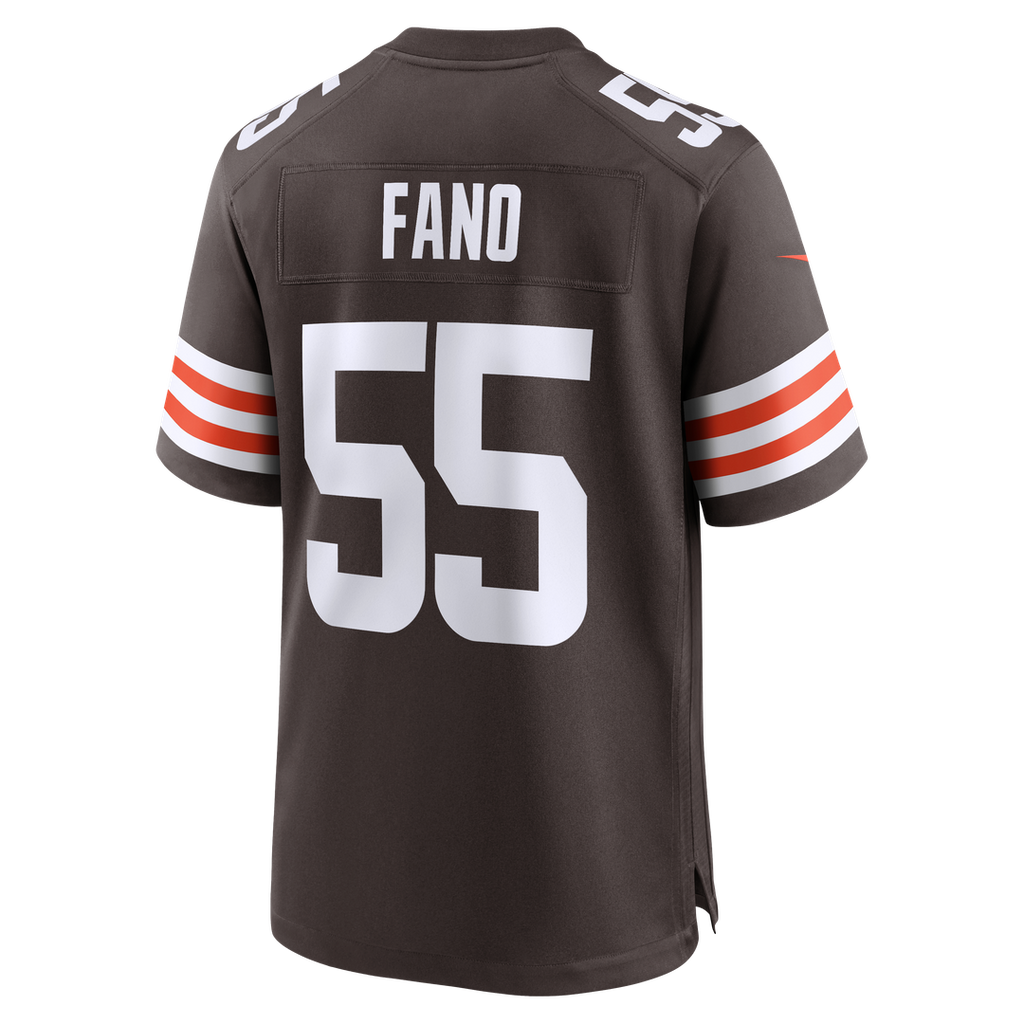 Spencer Fano Cleveland Browns Game Jersey - Brown