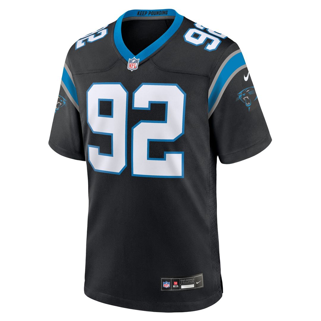Cam Jackson Carolina Panthers Game Jersey - Black