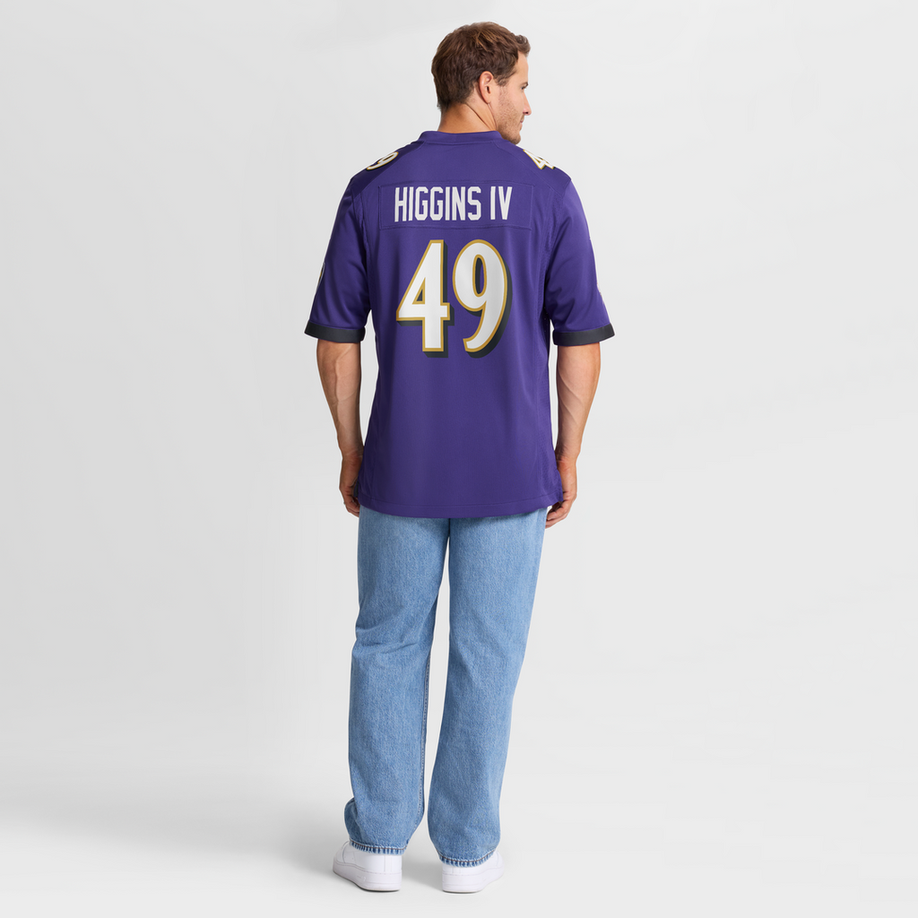 Jay Higgins IV Baltimore Ravens Game Jersey - Purple