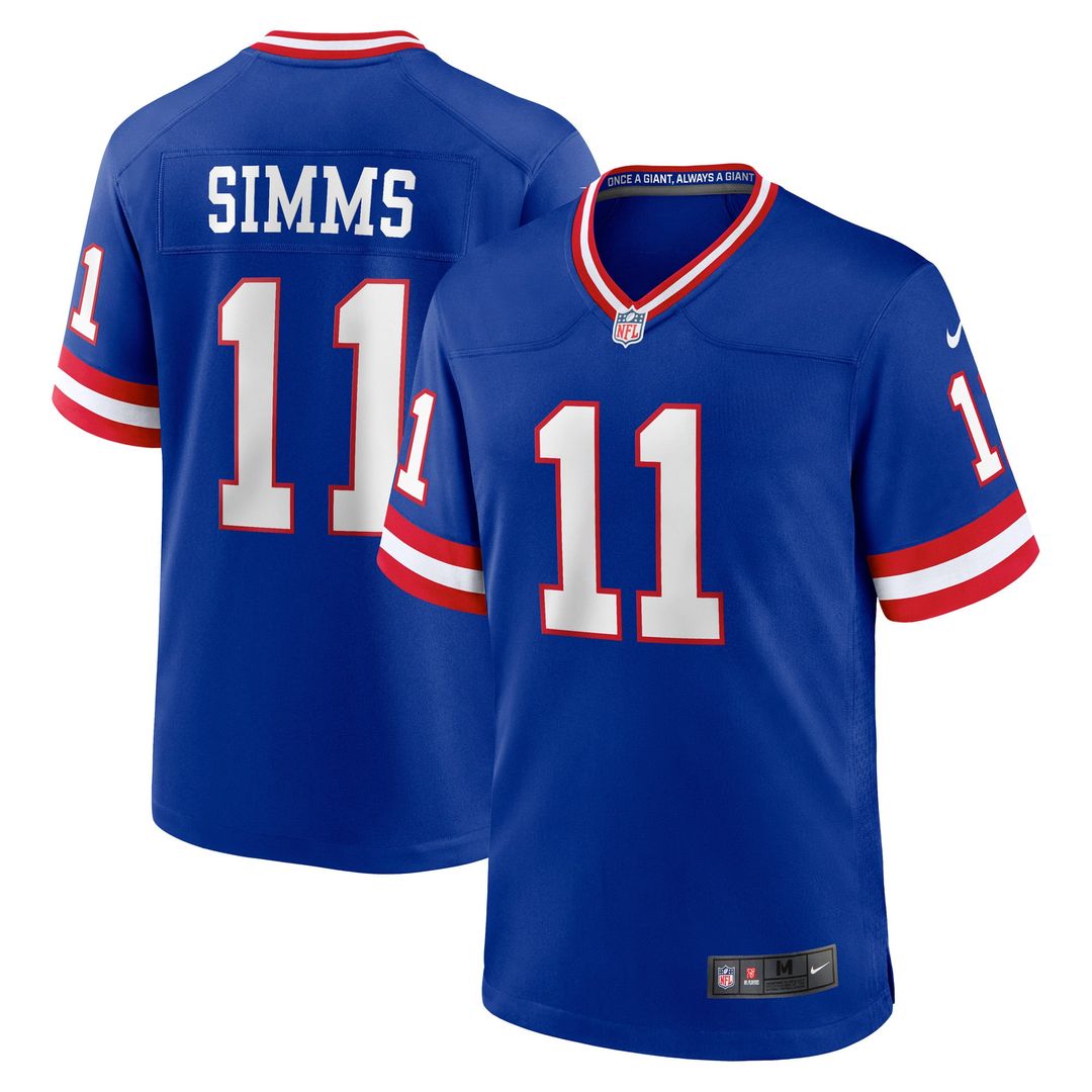 Phil Simms New York Giants Alternate Game Jersey - Royal Blue