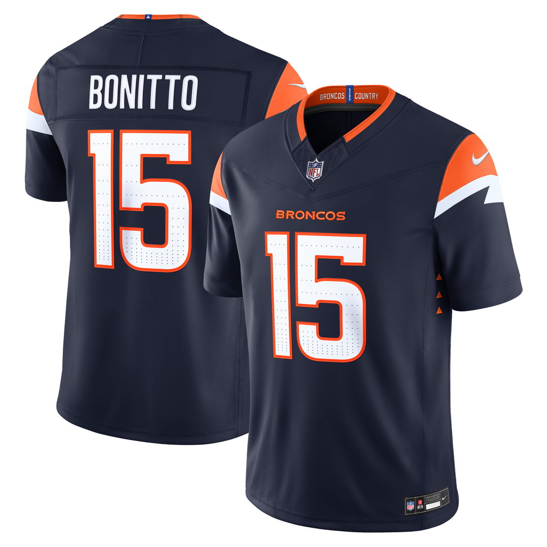 Nik Bonitto Denver Broncos Alternate Vapor F.U.S.E. Stitched Limited Jersey - Navy