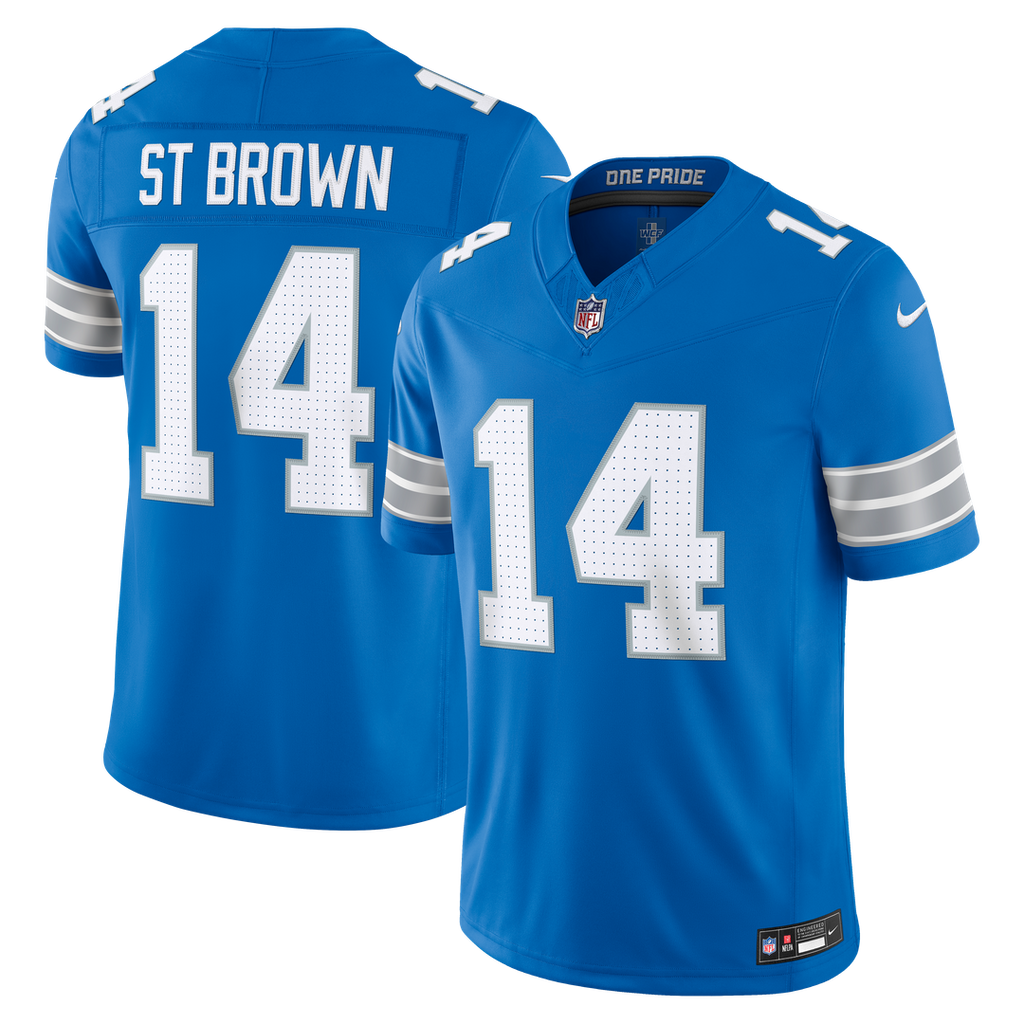 Amon-Ra St. Brown Detroit Lions Vapor F.U.S.E. Stitched Limited Jersey - Blue