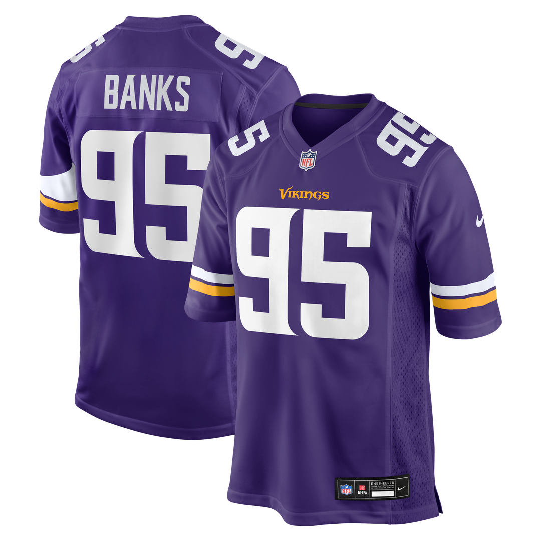 Caleb Banks Minnesota Vikings Game Jersey - Purple