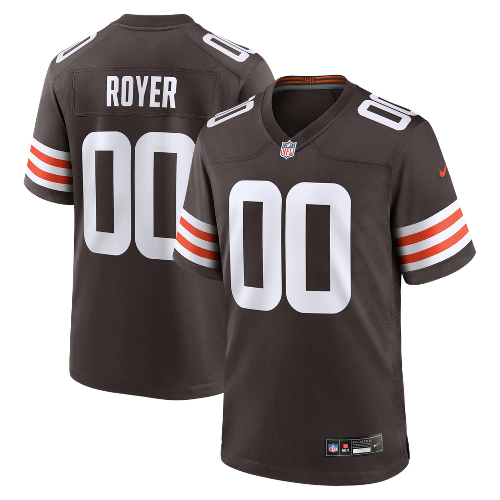 Joe Royer Cleveland Browns Game Jersey - Brown