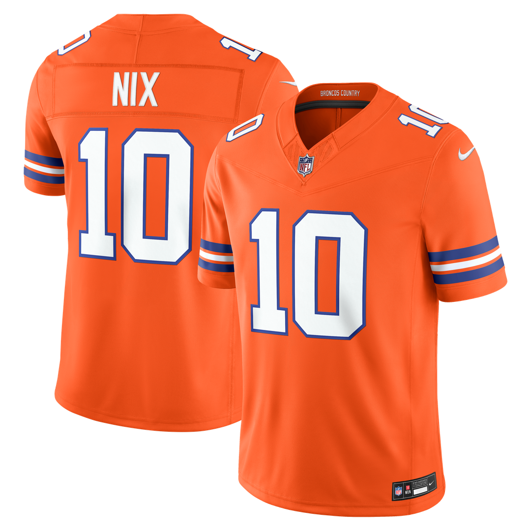 Bo Nix Denver Broncos Vapor F.U.S.E. Stitched Limited Jersey - White