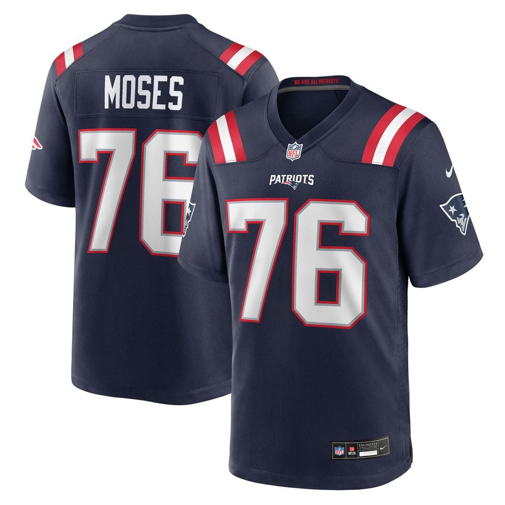 Morgan Moses New England Patriots Game Jersey - Navy