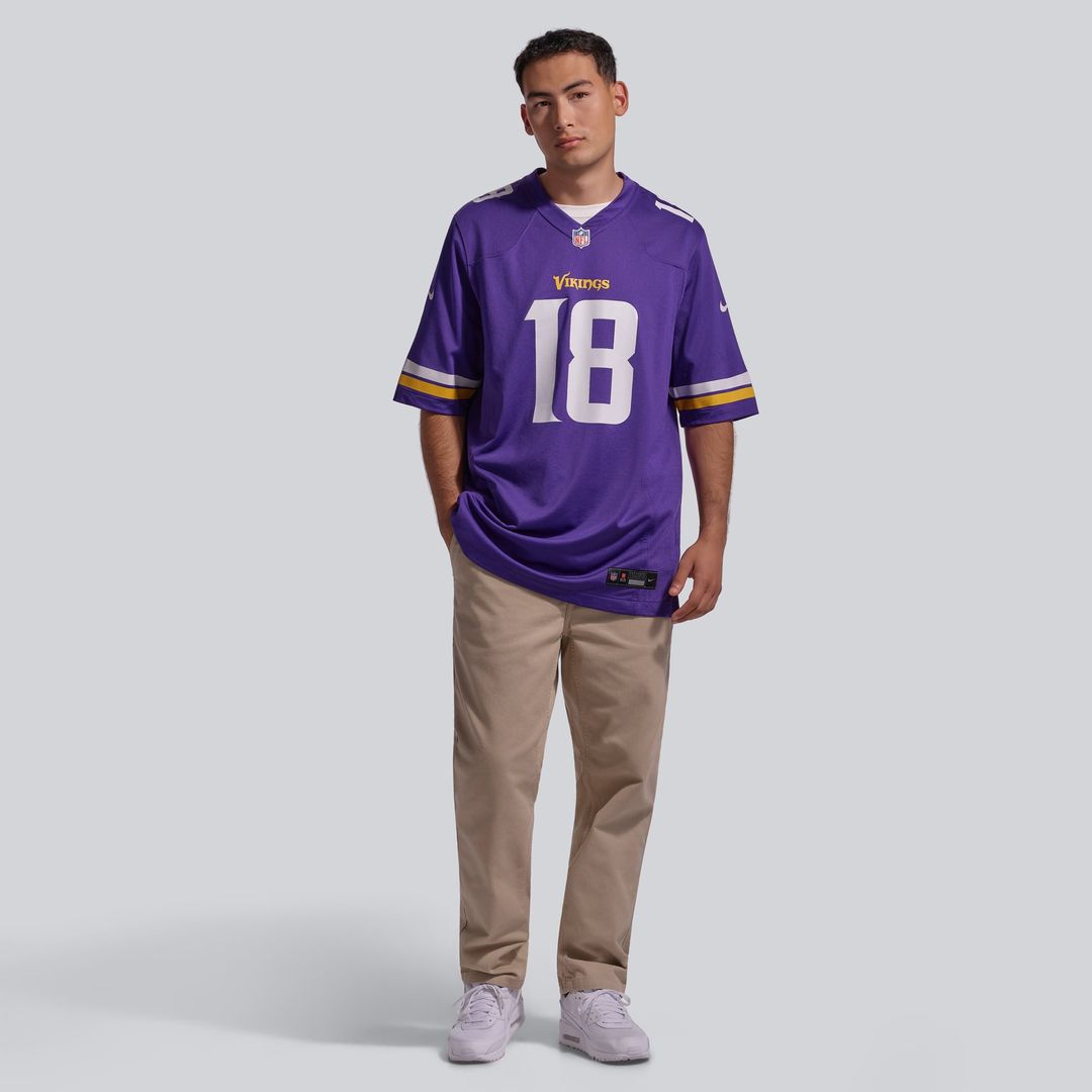 Justin Jefferson Minnesota Vikings Game Jersey - Purple