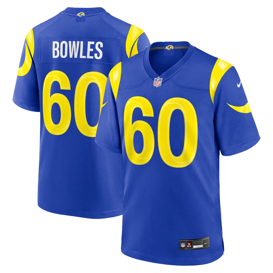 Wyatt Bowles Los Angeles Rams Game Jersey - Royal Blue