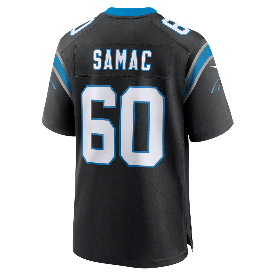 Nick Samac Carolina Panthers Game Jersey - Black