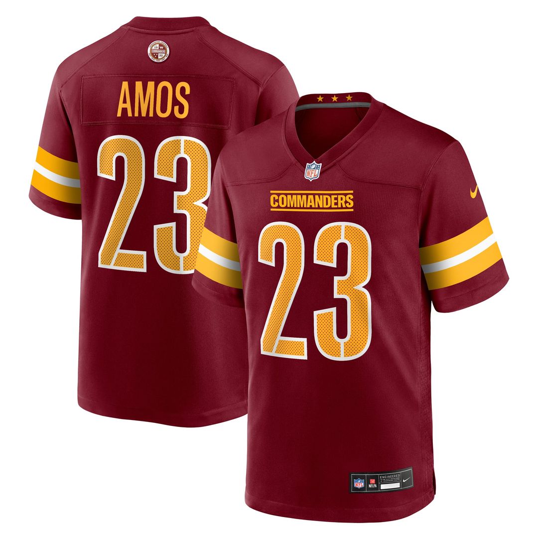 Trey Amos Washington Commanders Game Jersey - Burgundy