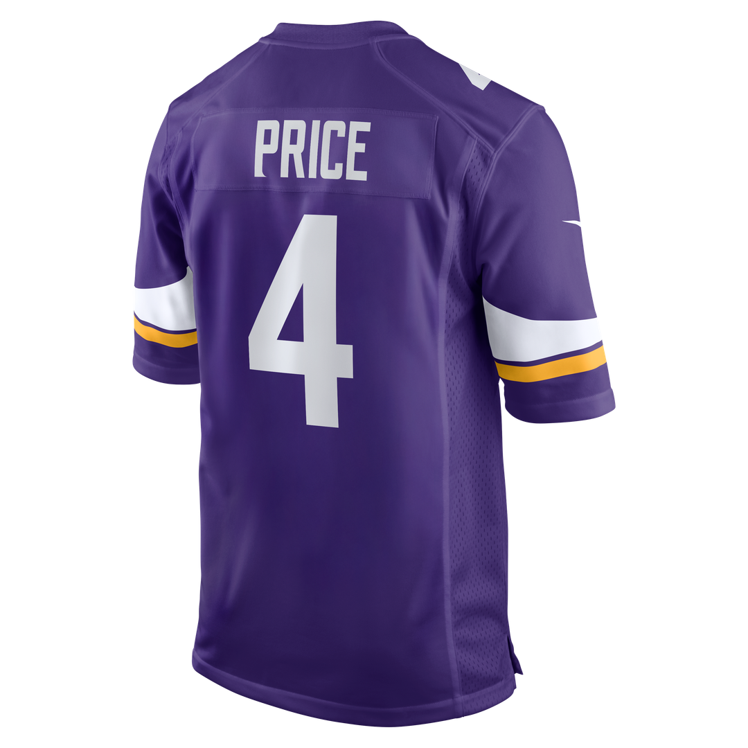 Myles Price Minnesota Vikings Game Jersey - Purple
