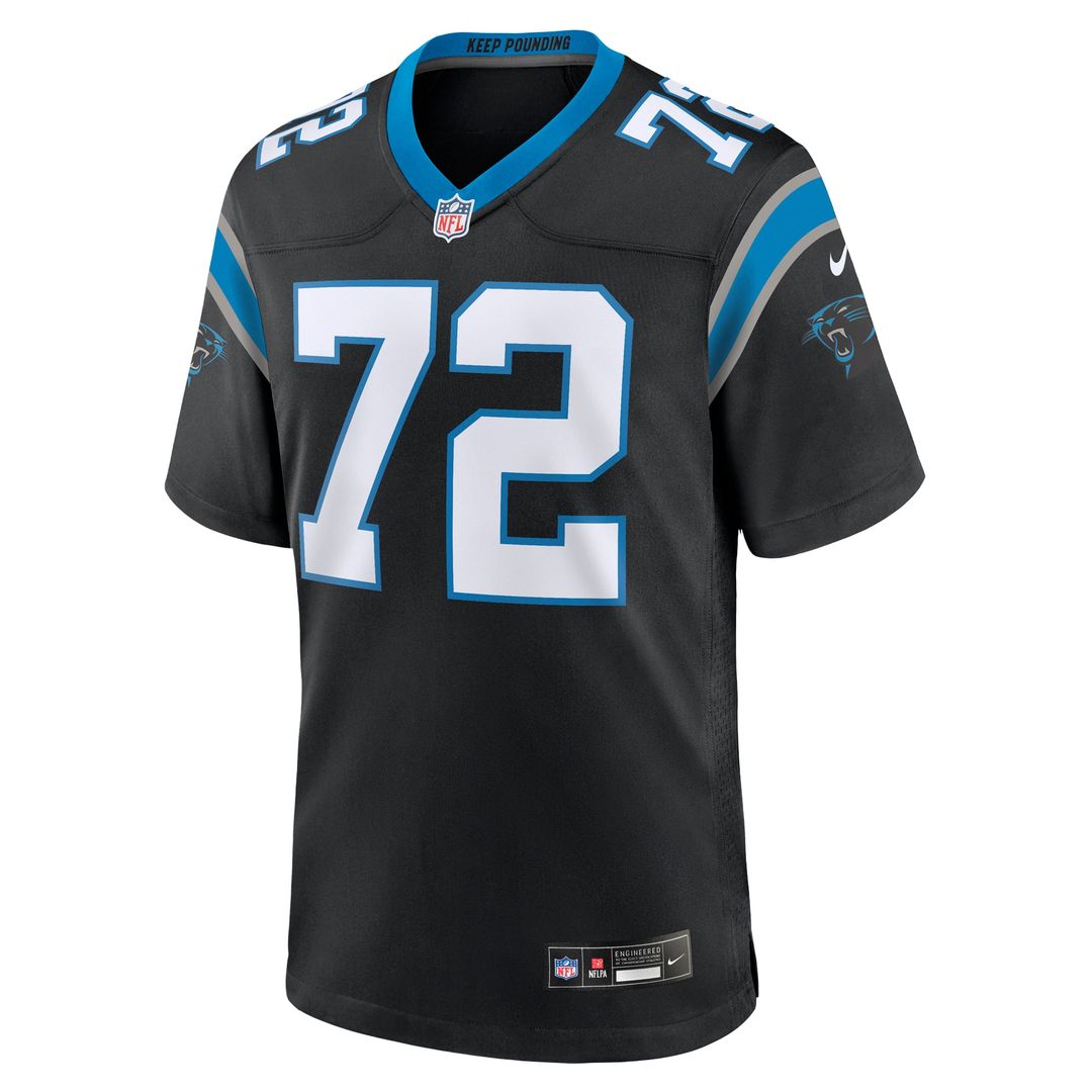 Taylor Moton Carolina Panthers Game Jersey - Black