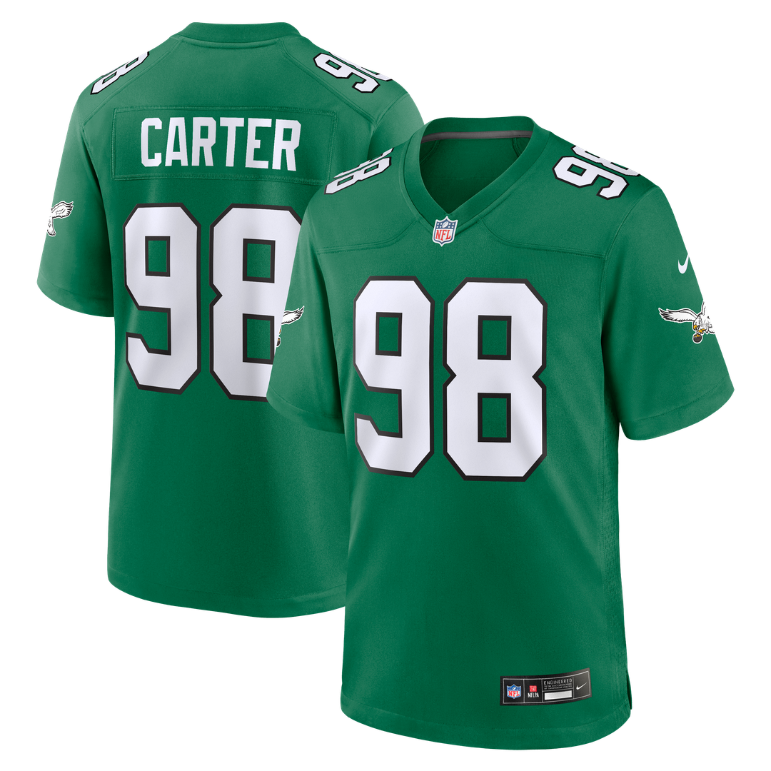 Jalen Carter Philadelphia Eagles Game Jersey - Midnight Green