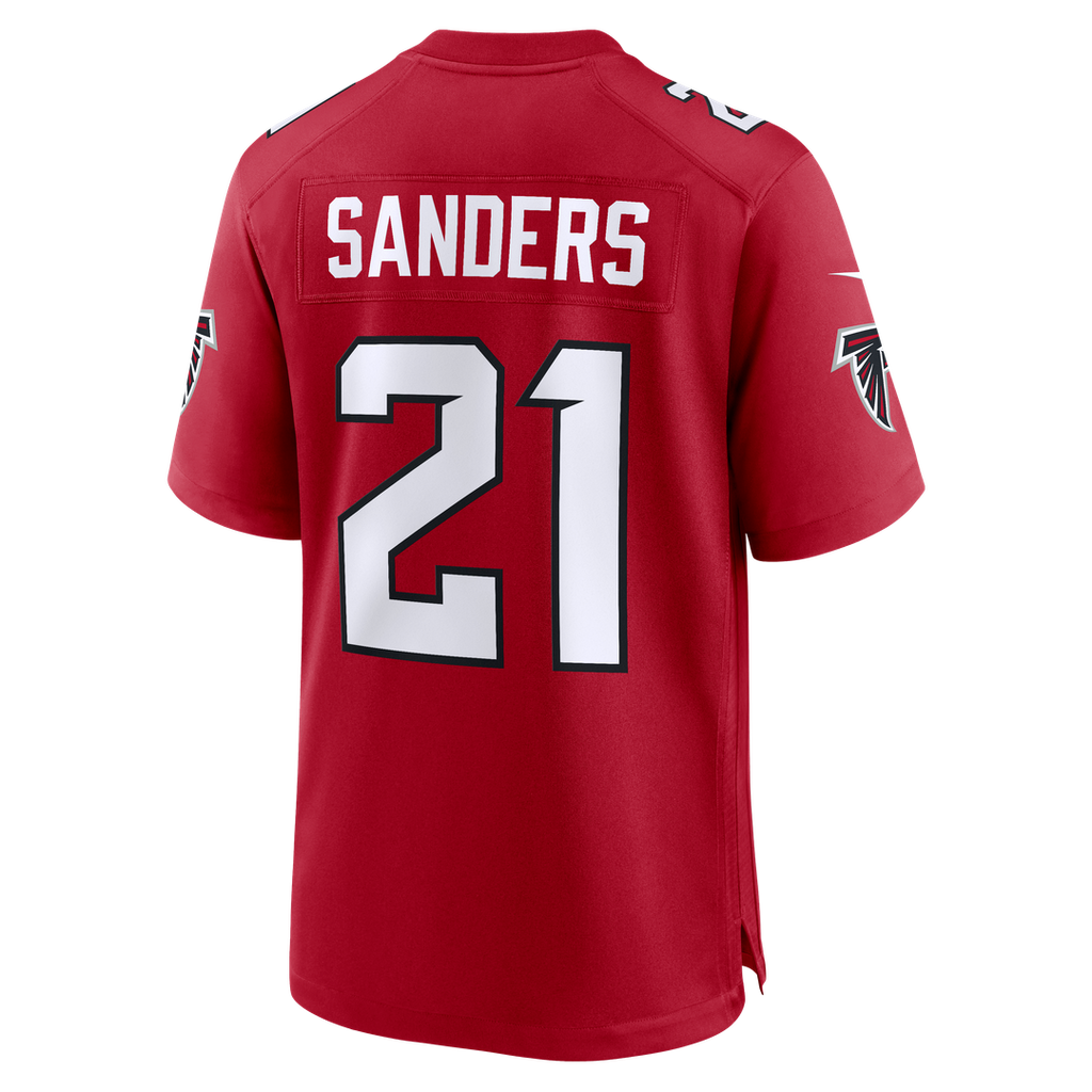 Deion Sanders Atlanta Falcons Game Jersey - Red