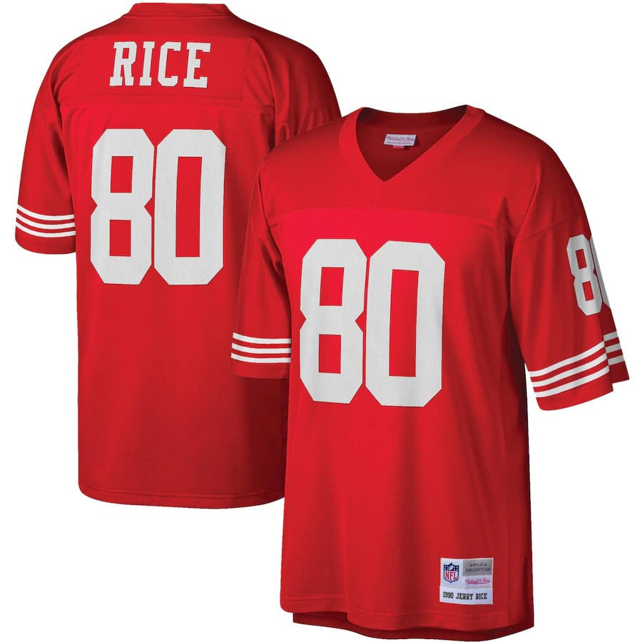 Jerry Rice San Francisco 49ers Big & Tall 1990 Replica Jersey - Scarlet
