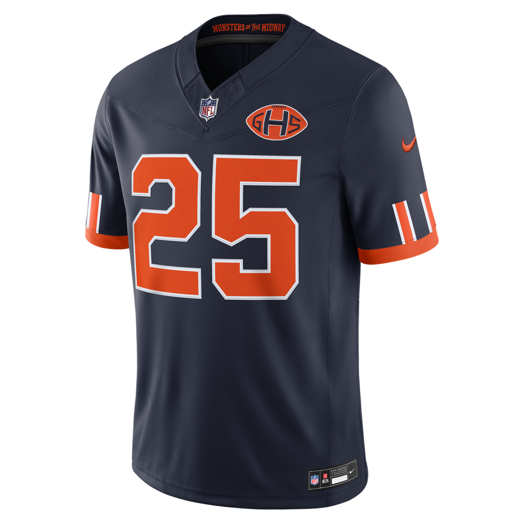 Kyle Monangai Chicago Bears 2026 Rivalries Collection Stitched Limited Jersey - Navy