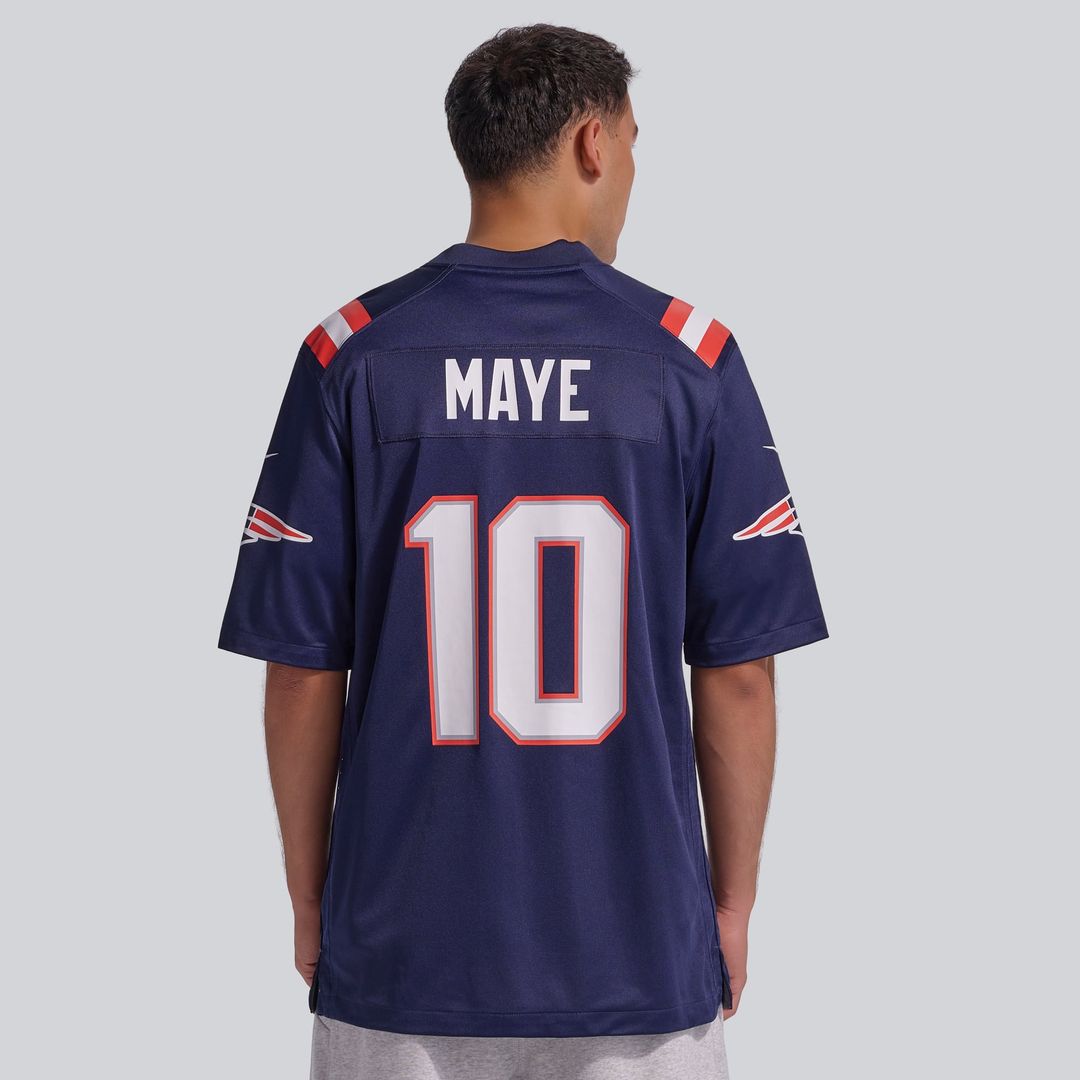 Drake Maye New England Patriots Game Jersey - Navy