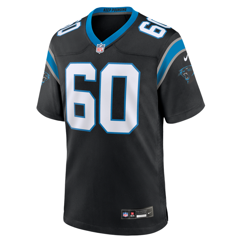 Nick Samac Carolina Panthers Game Jersey - Black