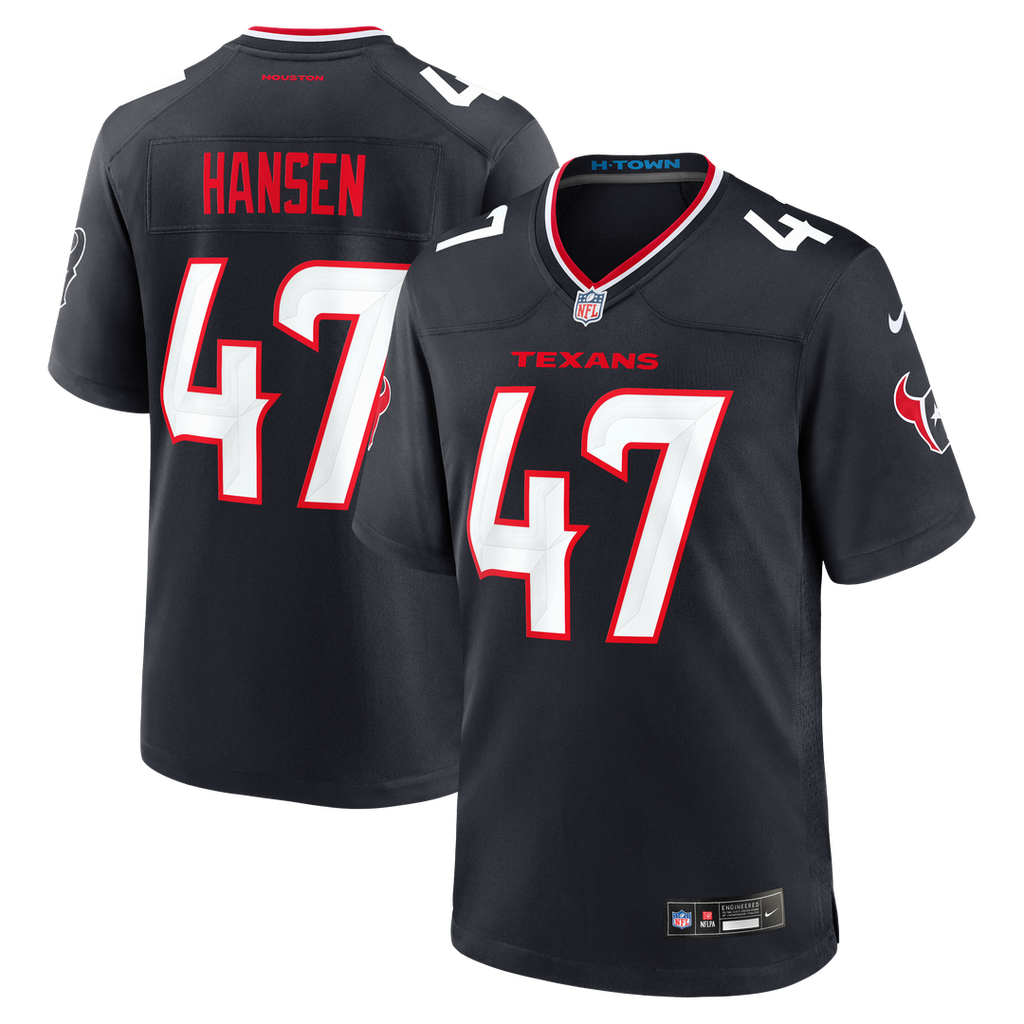 Louis Hansen Houston Texans Game Jersey - Navy