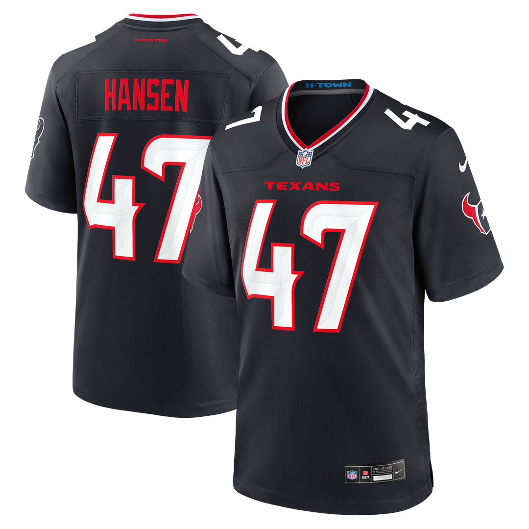 Louis Hansen Houston Texans Game Jersey - Navy