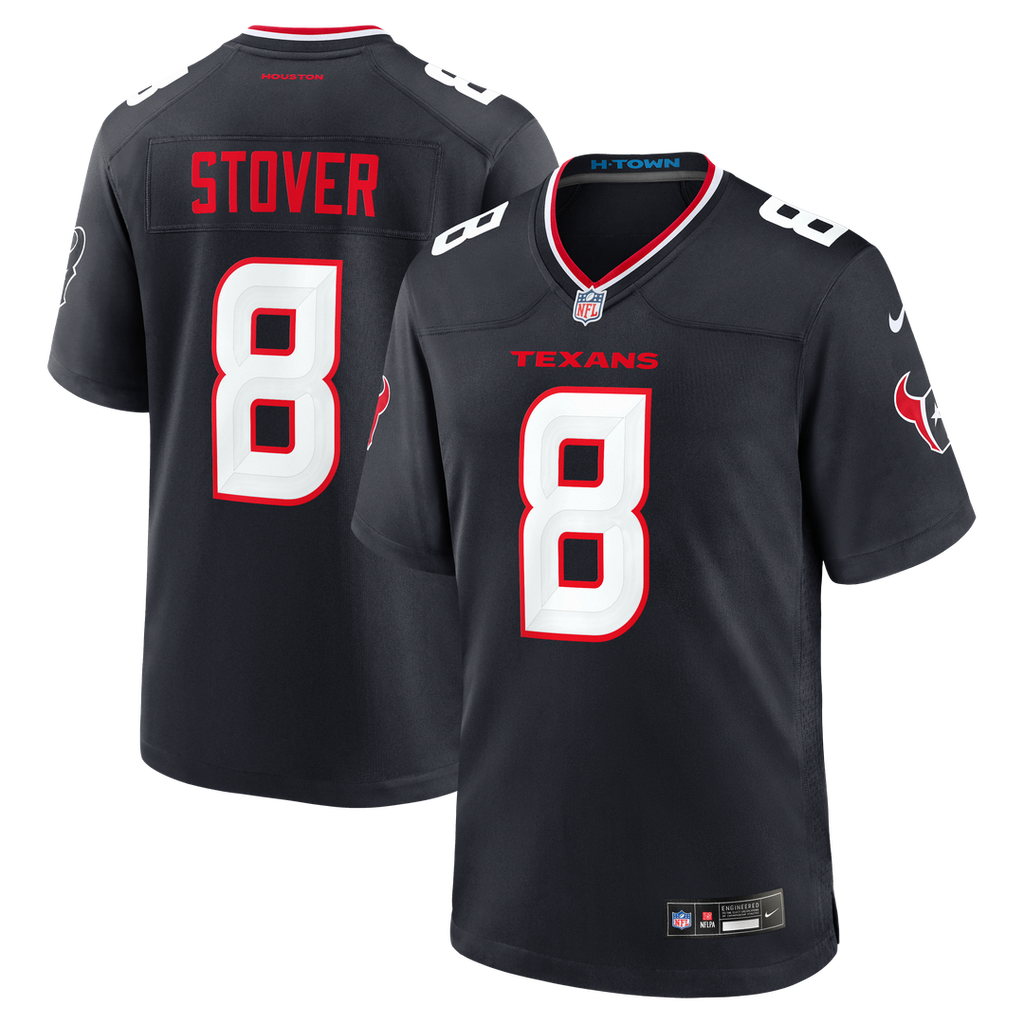 Cade Stover Houston Texans Game Jersey - Navy