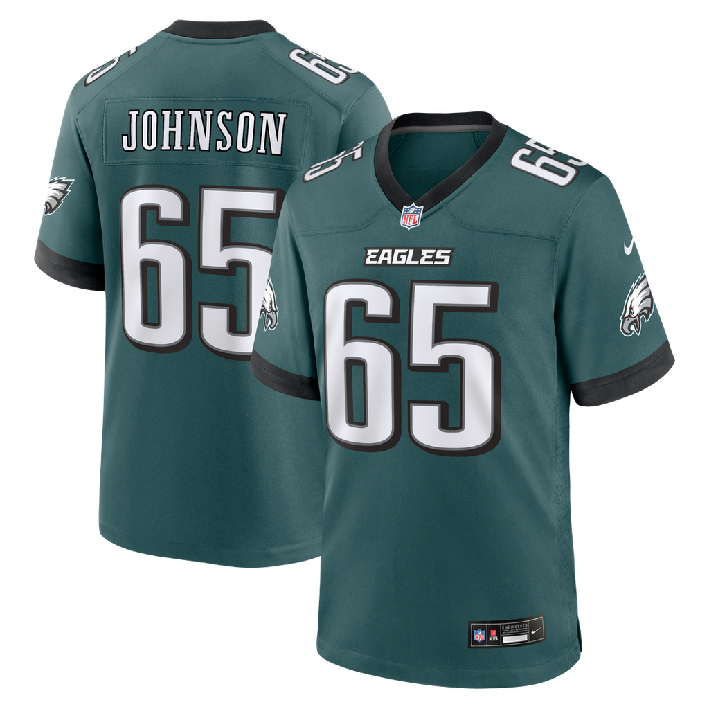 Lane Johnson Philadelphia Eagles Game Jersey - Midnight Green