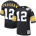 Terry Bradshaw Pittsburgh Steelers Authentic Throwback Jersey - Black