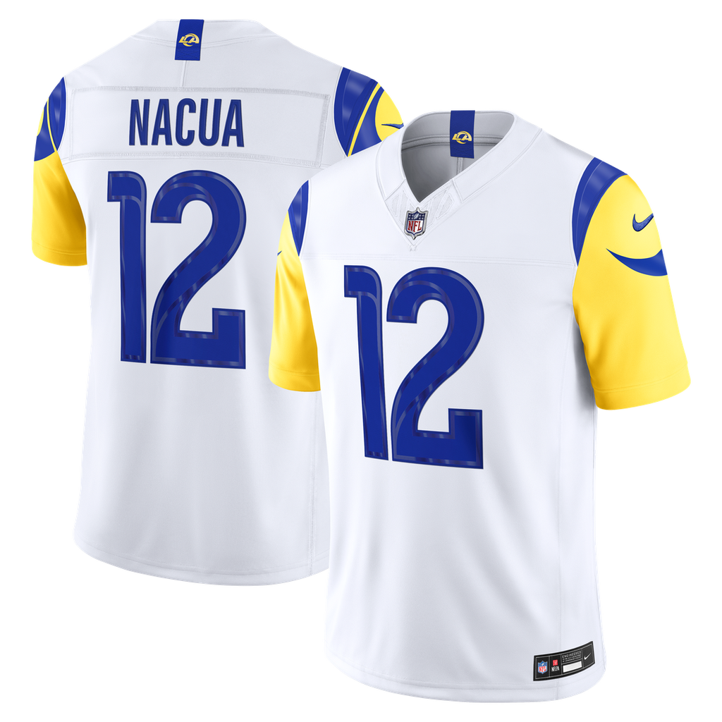 Puka Nacua Los Angeles Rams Vapor F.U.S.E. Stitched Limited Jersey - White