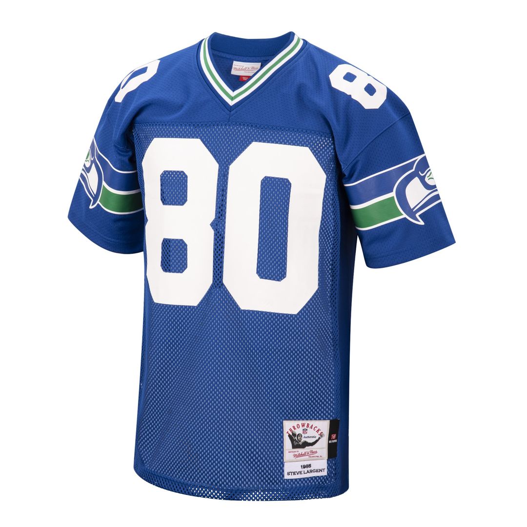Steve Largent Seattle Seahawks 1985 Authentic Throwback Jersey - Royal Blue