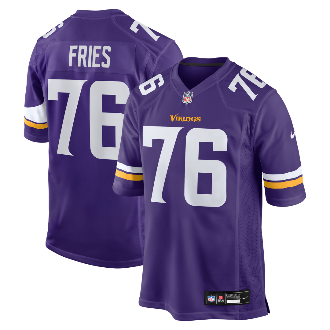 Will Fries Minnesota Vikings Game Jersey - Purple