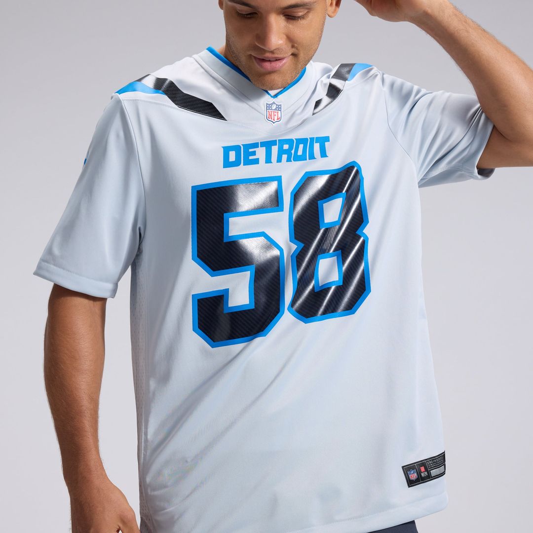 Penei Sewell Detroit Lions 2026 Rivalries Collection Game Jersey - Silver
